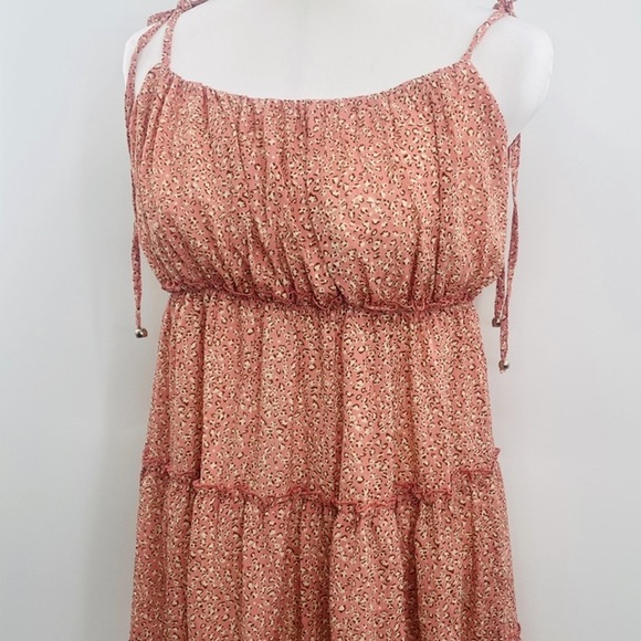 Pink Ruffled spaghetti strap Dress - Picture 6 of 8